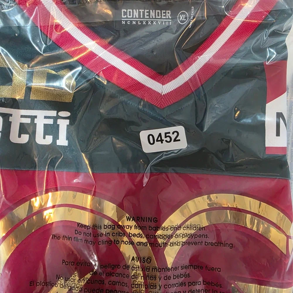Contender Mens Streetwear Jersey XL‎ Green Red Black Gold Metallic OG Fetti N1